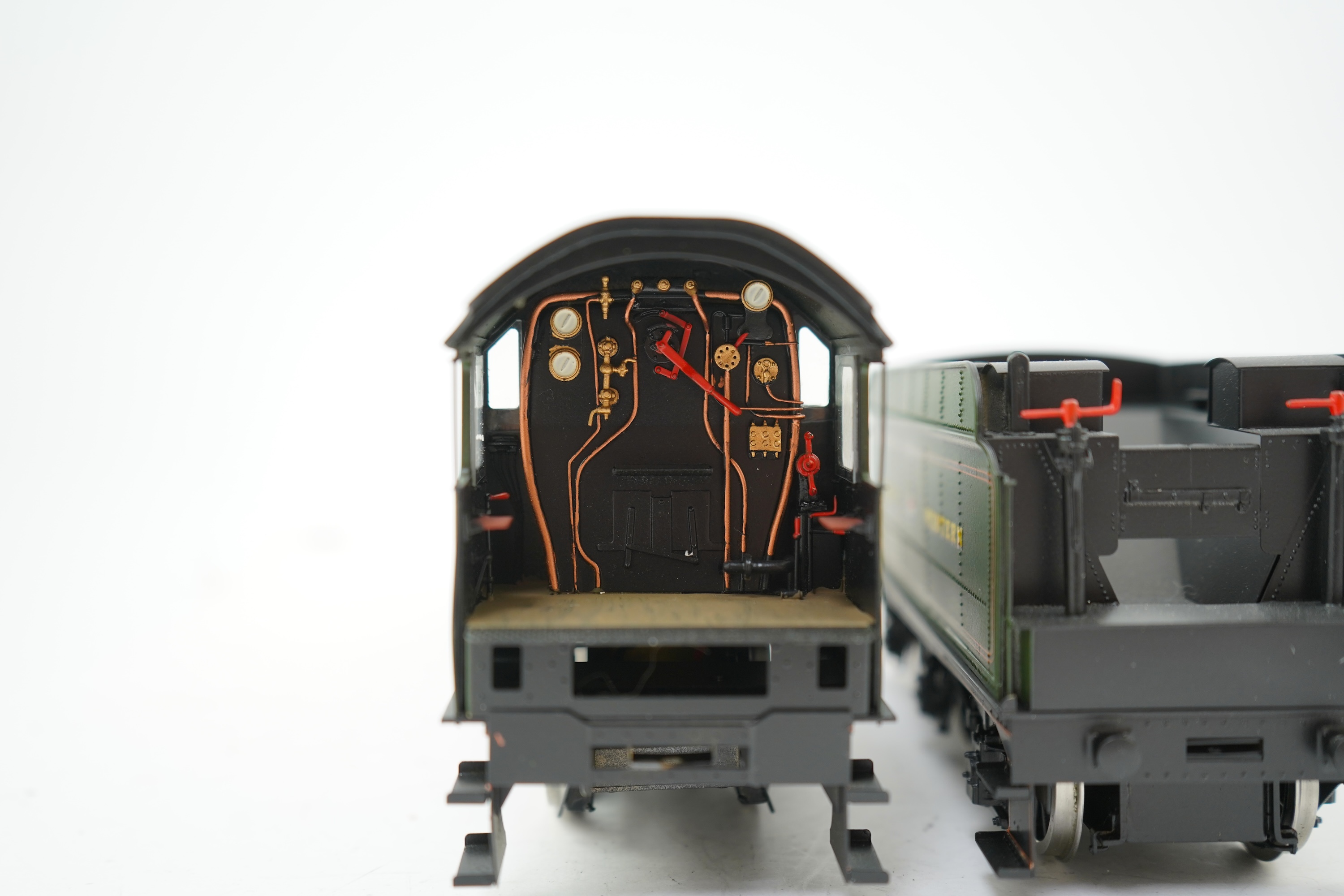An 0 Gauge Tower Models, Blackpool, made in Sancheng China, model of GWR King Class, King Charles II 6009, 4-6-0 tender locomotive, powered for two rail operation.